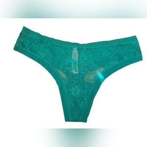 Victoria secret invisible turquoise lace thong XL #victoriasecret #thong #pink